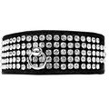 Mirage Pet Products 5 Row Rhinestone Designer Croc Dog CollarBlack Size 12 82-24-BKC12